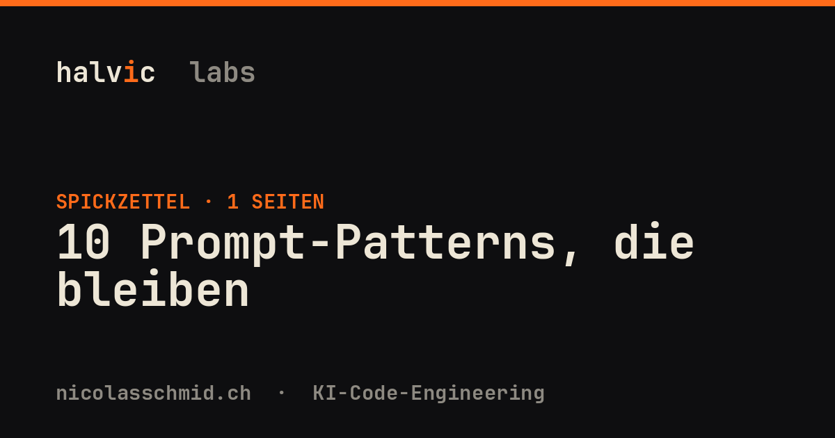 10 Prompt-Patterns, die bleiben