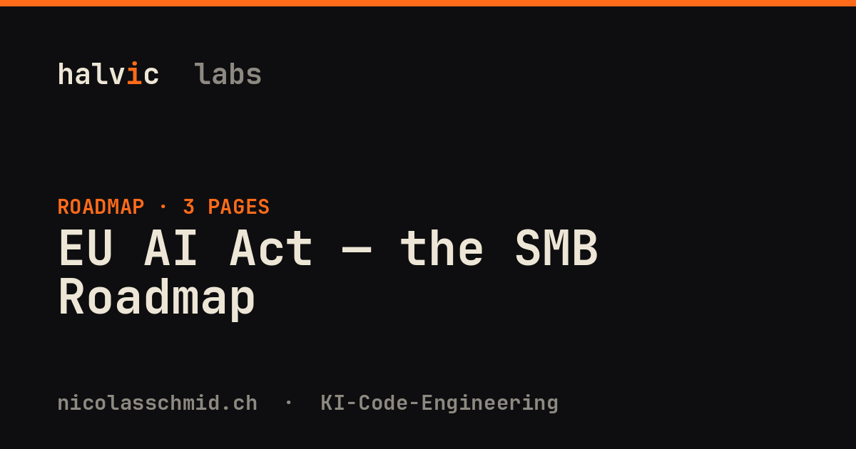 EU AI Act — the SMB Roadmap