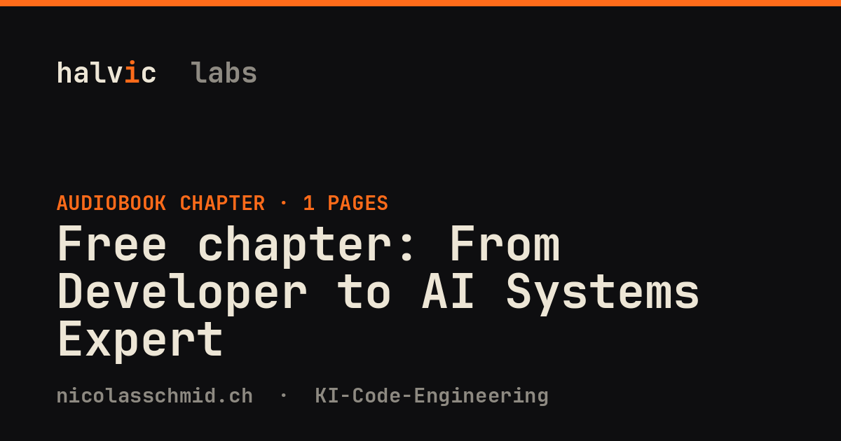 Free chapter: From Developer to AI Systems Expert