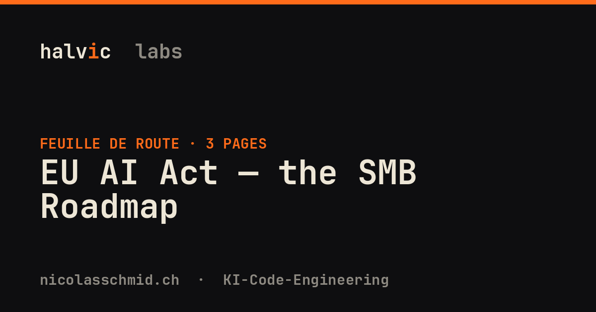 EU AI Act — the SMB Roadmap