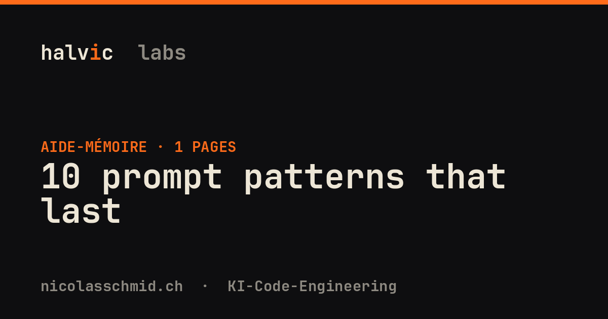 10 prompt patterns that last
