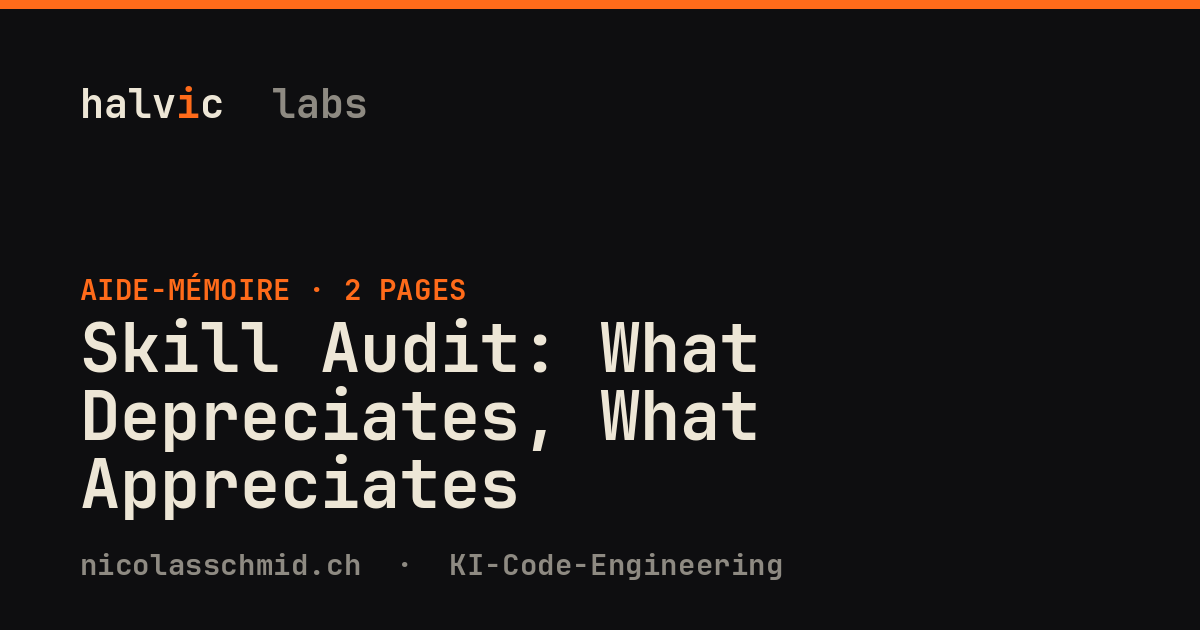 Skill Audit: What Depreciates, What Appreciates
