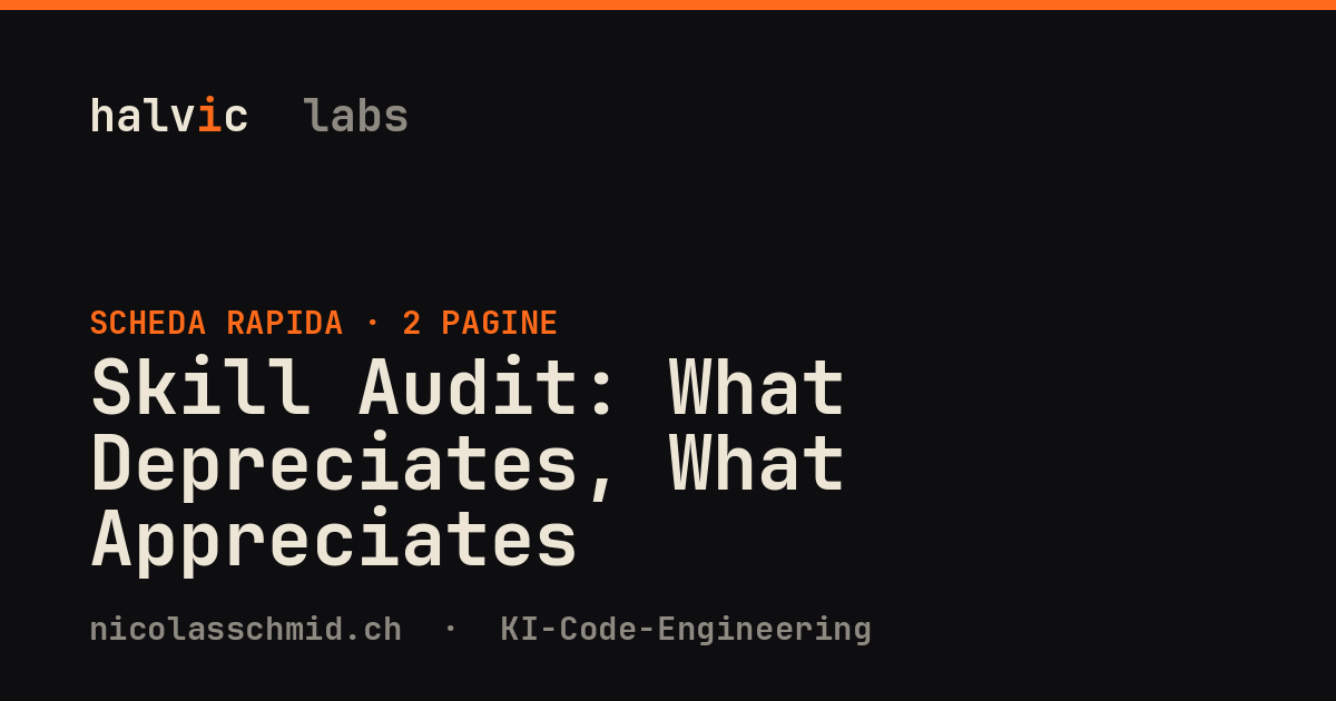 Skill Audit: What Depreciates, What Appreciates